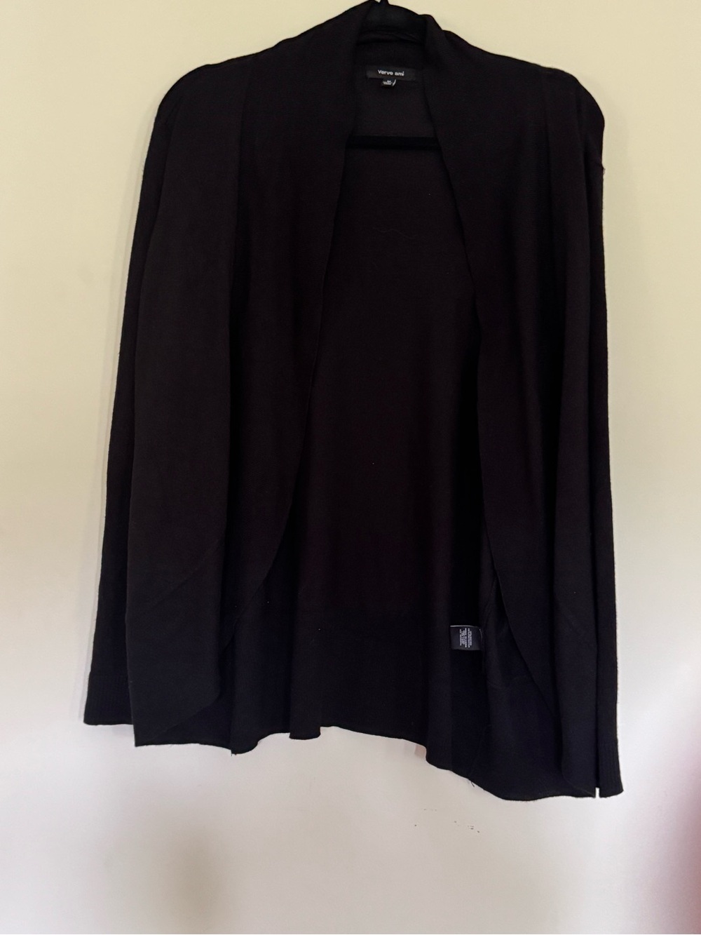 Verve Ami Black Open-Front Women's Top Cardigan